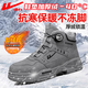 回力（Warrior）男鞋2025冬季加絨防寒保暖雪地靴東北戶外厚底防滑男士馬丁靴棉鞋 灰色/加絨款【防風保暖】 42