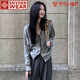 SNYDER WEAR針織開衫薄款秋季女裝外搭百搭寬松顯瘦毛衣外套長(zhǎng)袖慵懶風(fēng)上衣女 灰色 薄款 S 建議【80-95斤】