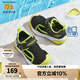 Skechers斯凱奇男寶寶涼鞋1-3歲兒童鞋子夏季小童網(wǎng)鞋防踢包頭涼鞋302824N 男童/黑色/檸檬色/BKLM 26碼