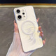 殼韻 【不粘指紋】適用于opporeno14pro手機殼新款超薄磨砂reno14保護套透明全包鏡頭13磁吸簡約高級感 冰霧磨砂-透白色[磁吸款超薄 OPPOReno14Pro