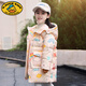 G.DUCKKIDS兒童羽絨服女童中長(cháng)款2025新款韓版小女孩中大童加厚冬裝保暖外套 彩虹粉色 110 cm