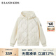 E·LAND KIDS衣戀男女童羽絨服冬季新品拉鏈連帽90%鴨絨 Ivory象牙白/39 160 cm