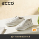 愛(ài)步（ECCO）25年新款平底鞋女 倪妮同款牛皮板鞋系帶休閑運(yùn)動(dòng)鞋 街頭272803 白色/灰白色27280356946 36