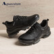 雅格獅丹（Aquascutum）男鞋2026春季新款牛皮透氣休閑運動(dòng)鞋厚底耐磨增高鞋子男 黑色 40