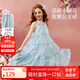 ASK JUNIOR兒童裙子夏季女童掛脖連衣裙長(zhǎng)裙中大童度假風(fēng)海邊沙灘裙藍(lán)色 140