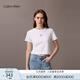 Calvin KleinJeans25春夏女士經(jīng)典ck字母印花潮流辣妹短款短袖T恤47AB213