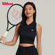 威爾勝（Wilson）官方夏季女士SEAMLESS一體織修身透氣高彈網(wǎng)球服運動(dòng)背心 正黑色-WW20051432BKA XS /160/80A/