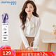 真維斯（JEANSWEST）長袖襯衫女春夏上衣法式蝴蝶結(jié)氣質(zhì)女士職業(yè)穿搭襯衣白色M