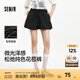 森馬（Semir）休閑褲女肌理純色松緊腰短褲2025新款夏溫柔寬松花苞褲少女感 黑色90001 L 165/70A