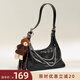 南風(fēng)Chio2nd摩登時(shí)光腋下包包女包通勤手提托特包單肩斜挎包七夕禮物 經(jīng)典黑【送小熊掛件】