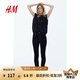 H&M女裝牛仔褲夏季舒適緊身高腰5袋式彈力鉛筆褲1207354 黑色 32 155/60
