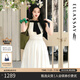 歌力思（ELLASSAY）白色連衣裙夏新款針?biāo)笃唇尤R賽爾仙女裙氣質(zhì)早春穿搭女 純凈白 M
