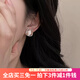 伊黛兒法式貓眼鋯石耳環(huán)蚊香盤耳夾無(wú)耳洞女耳釘高級(jí)感2025新款耳飾 E3733耳夾一對(duì)