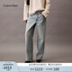 Calvin KleinJeans25春夏女士潮流美式復(fù)古ck純棉淺藍(lán)色寬松牛仔褲47B926G VSJ-牛仔淺藍(lán) 25