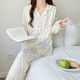 鉑吶苓月子服夏季薄款產(chǎn)后哺乳睡衣孕婦和服喂奶家居服套裝透氣 月子服【蝴蝶開(kāi)衫】 XL碼(130-150斤)