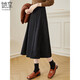 她享高腰a字半身裙女秋冬燈芯絨傘裙顯瘦有型中長(cháng)裙子擺裙T144B6001