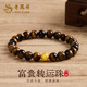 老鳳祥輕奢S925銀手鏈男虎睛石轉(zhuǎn)運手串生日七夕情人節(jié)禮物送男朋友老公