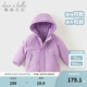 戴維貝拉（DAVE＆BELLA）加厚保暖連帽女童棉服男童棉衣外套兒童冬裝幼兒小童冬天外出棉襖 極光紫DB16285-A 120 cm（建議身高110-120cm）