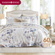 Harbor House全棉貢緞四件套美式純棉環(huán)保藝術(shù)印花親膚緞紋床品套件 夏日水彩風(fēng)-Letizia全棉貢緞 60支 1.8米床 床單款 （被套220*240cm）