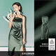 麥檬商場(chǎng)同款2023春夏新款紙片人法式吊帶連衣裙女5E4190561S 森林綠5E4190581S S