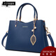 袋鼠女神節包包女士2025托特包真皮女包手提包包媽媽款斜挎包2025 寶藍色大版 可放A4紙