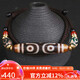 妍韻珠寶精品財(cái)福三眼老天珠吊墜項(xiàng)鏈玉髓瑪瑙護(hù)身符掛墜水晶瑪瑙男女士款