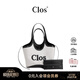 CLOS原創(chuàng  )Vastote牛皮拼接帆布托特包小眾設計大容量上班通勤包 帆布黑 大包