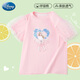 迪士尼兒童短袖T恤夏季泡泡袖衣服女童2025夏裝女孩PBZPL1022 粉  110
