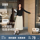 森馬（Semir）半身裙女磨毛純色A字長裙百搭秋季純棉寬松傘裙顯瘦101524120007