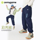 onmygame【超輕明星彩殼褲 】?jì)和L(cháng)褲防潑水戶(hù)外透氣高彈男女童褲子25秋 藏青 130