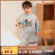LUSON小O爸男嬰童初秋運(yùn)動(dòng)衛(wèi)衣套裝2025年新款卡通印花嬰兒秋裝