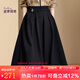 迪菲麗格赫本風(fēng)黑色半身裙2022新款春季通勤氣質(zhì)中長款高腰A字裙 圖片色 M