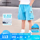 Converse匡威兒童裝男童短褲2025夏季新款中大童女童休閑運(yùn)動褲子五分褲 快速青綠色 160 /69 【建議身高158-170cm】