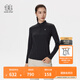 KOLON SPORT/可隆半拉鏈長袖T恤 女子戶外登山S-FUNCTIONAL吸濕速干內(nèi)搭 LKZT5SN064-BK 黑色 L 170/92A