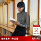 歌莉婭   羊毛打底毛衣  11CC5J090 18S杏黑間條 XS