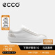 愛步（ECCO）夏季牛皮平底休閑德訓(xùn)板鞋 柔酷零點(diǎn)男鞋537754 白色40