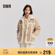 森馬（Semir）外套女牛角扣翻領(lǐng)寬松文藝2024冬季仿麂皮仿兔毛夾克109724108011