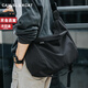 CavlslKcat男士斜挎包大容量單肩包潮流時(shí)尚休閑男包郵差包運(yùn)動(dòng)斜背包 黑色 33*19*28cm