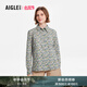 AIGLE艾高長袖襯衫春夏款經典Liberty印花純棉時尚上衣女 天際藍 AV01C 40 (170/92A)