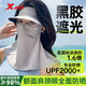 特步（XTEP）防曬面罩騎行冰絲臉基尼女防紫外線(xiàn)戶(hù)外護脖子防曬帽口罩一體淺灰
