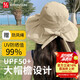 FitonTon防曬帽女夏季黑膠沙灘遮陽(yáng)帽防紫外線太陽(yáng)帽加大帽檐戶外百搭涼帽