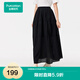 全棉時(shí)代【趙麗穎直播活動(dòng)同款】25夏新品女士紗布半裙輕柔優(yōu)雅 黑色 M (160)