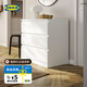 宜家（IKEA）MALM馬爾姆臥室家用斗柜收納柜床邊柜抽屜柜簡約雜物柜 三屜柜白色 其他