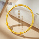 老廟黃金手鐲女足金光面素圈推拉金鐲子結(jié)婚三金首飾送老婆生日禮物 聯(lián)系客服確認(rèn)圈口#勿拍