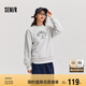 森馬（Semir）史努比系列衛(wèi)衣女拼接假兩件寬松冬2024繡花抓絨上衣109724116003