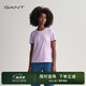 GANT/甘特女士多巴胺秋季新款簡約寬松休閑風(fēng)純色圓領(lǐng)短袖T恤上衣 525淡紫色 L