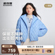 波司登2025新款女短款90絨連帽時尚輕暖羽絨服B250135316 風(fēng)鈴淡藍(lán)5A05 S 160/84A 體重約110-125斤