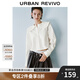 UR2025春季新款女裝氣質(zhì)荷葉娃娃領(lǐng)長袖開襟襯衫UYU250014 本白 XS