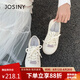 卓詩尼蘑菇家族厚底小白鞋女2025半拖兩穿百搭休閑板鞋七夕禮物 米白 38