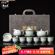 悟茗堂汝窯冰花釉茶具套裝整套開(kāi)片可養(yǎng)泡茶壺蓋碗茶杯高檔禮盒裝